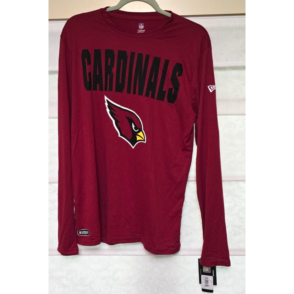 New Era Arizona Cardinals NFL Combine Authentic Long Sleeve Shirt Mens Large NWT